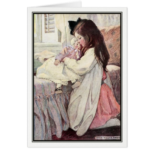  meisje met Doll van Jessie Willcox Smith (Voorkant)