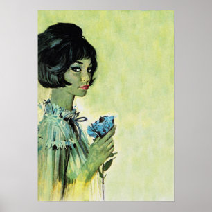 Meisje met drijvers met pulp Hoesje Poster