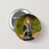 Meisje met drinkwater ronde button 5,7 cm (Voorkant /achterkant)