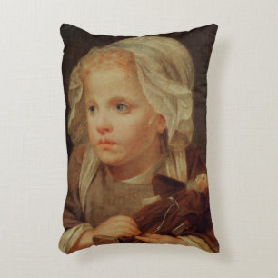 Meisje met een Doll Decoratief Kussen