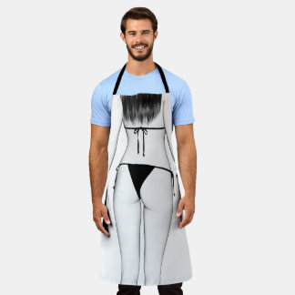 Meisje met een hoge sleutel in Bikini Schort