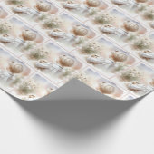 Meisje met een huisdier Bunny Cadeaupapier (Hoek)