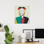 Meisje met een kam in haar haar poster (Thuiskantoor)
