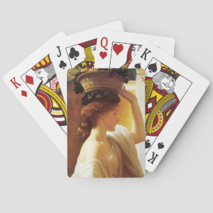 Meisje met een mand fruit (van Frederic Leighton) Pokerkaarten