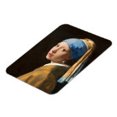 Meisje met een parel die portret schildert magneet (Linkerzijde)