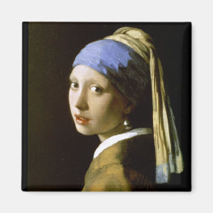 Meisje met een parel die Vermeer Fine Art verdient Magneet