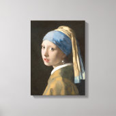 Meisje met een parel - Johannes Vermeer Art Canvas Afdruk (Voorkant)