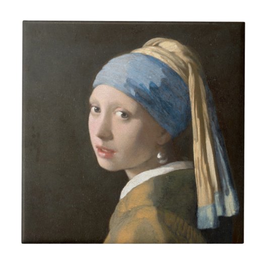 Meisje met een parel - Johannes Vermeer Art Tegeltje (Voorkant)