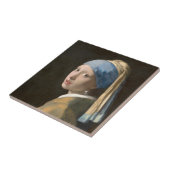 Meisje met een parel - Johannes Vermeer Art Tegeltje (Zijkant)