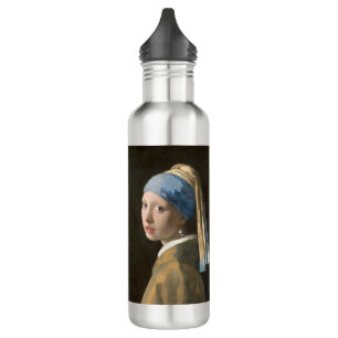 Meisje met een parel - Johannes Vermeer Art Waterfles