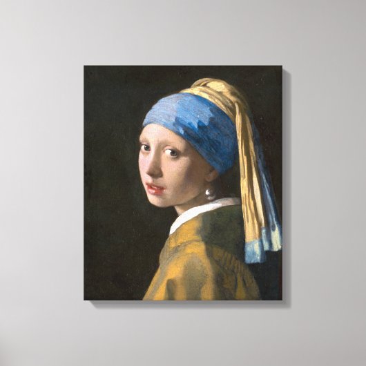 Meisje met een parel | Johannes Vermeer | Canvas Afdruk (Voorkant)