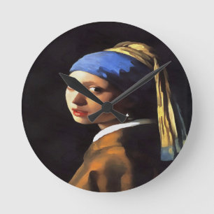 Meisje met een parel na Johannes Vermeer Ronde Klok