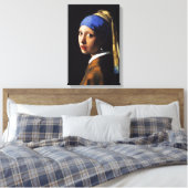 Meisje met een Parel Oorbel Canvas Wrap Afdruk (Insitu (Slaapkamer))
