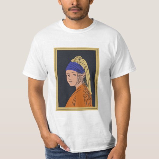 Meisje met een parel t-shirt (Voorkant)