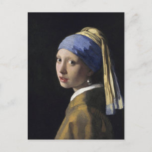 Meisje met een parel van Johannes Vermeer Briefkaart