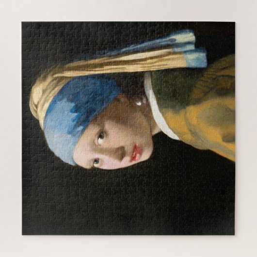 Meisje met een parel van Johannes Vermeer Legpuzzel (Verticaal)