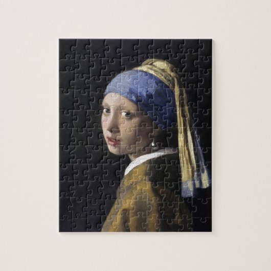 Meisje met een parel van Johannes Vermeer Legpuzzel (Verticaal)