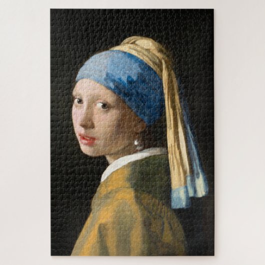 Meisje met een parel van Johannes Vermeer Legpuzzel (Verticaal)