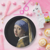 Meisje met een parel van Johannes Vermeer Papieren Bordje (Feest)