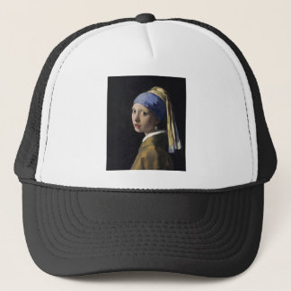 Meisje met een parel van Johannes Vermeer Trucker Pet