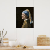 Meisje met een parel - Vermeer Poster (Keuken)