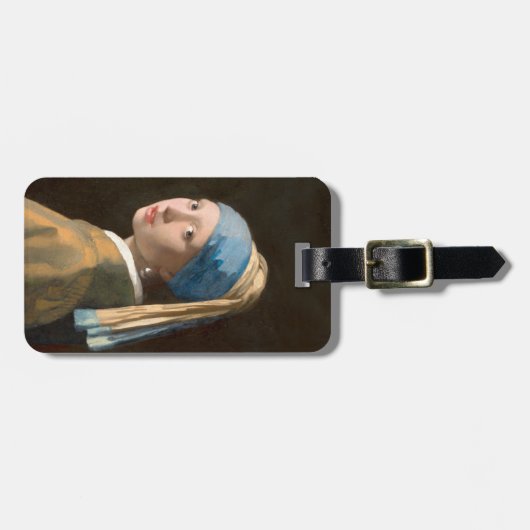 Meisje met een parelaar (1665) Johannes Vermeer Bagagelabel (Voorkant horizontaal)