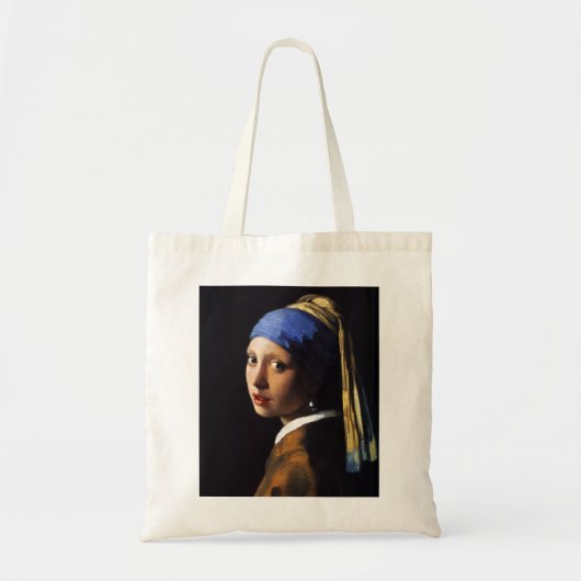Meisje met een parelaar Canvas tas (Voorkant)