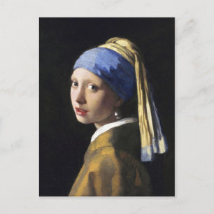 Meisje met een parelaar, Jan Vermeer Briefkaart