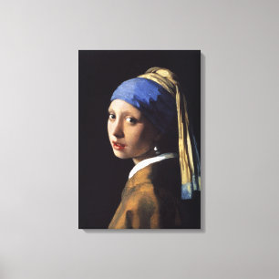 Meisje met een parelaartje - Johannes Vermeer Canvas Afdruk
