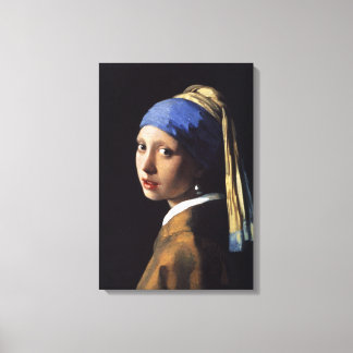Meisje met een parelaartje - Johannes Vermeer Canvas Afdruk