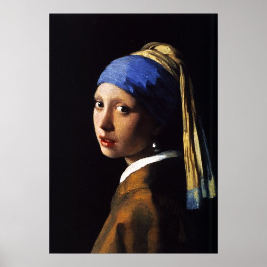 Meisje met een parelaartje Poster (Voorkant)