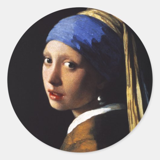 Meisje met een Pearl Earring Stickers (Voorkant)