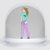 meisje met een staart sneeuwbol (Voorkant)