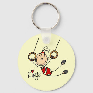 Meisje met een tikje op Rings Tshirts en Gifts Sleutelhanger