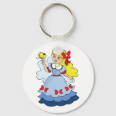 Meisje met een vlinder sleutelhanger (Achterkant)