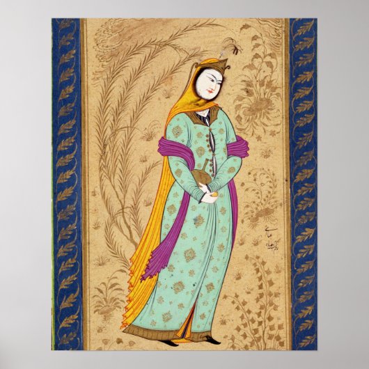 Meisje met een wijnvat en een peren uit de La Poster (Voorkant)