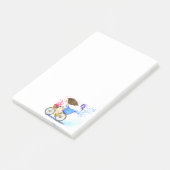 Meisje met fiets Post-it® notes (Schuin)