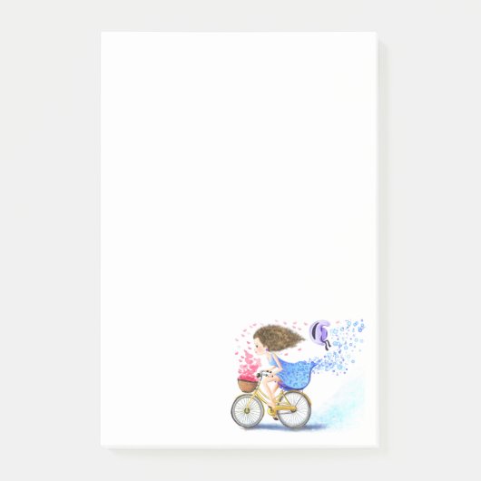 Meisje met fiets Post-it® notes (Voorkant)
