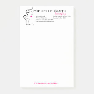 Meisje met gegolfd haar Hairstyling-brandingspicto Post-it® Notes
