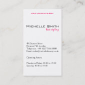 Meisje met gegolfd haar Hairstyling-brandpictogram Visitekaartje (Achterkant)