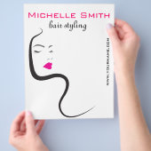 Meisje met golvend haar Pictogram voor het frisere Flyer (Hand)