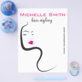 Meisje met golvend haar Pictogram voor het frisere Flyer (Enkel)