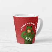 Meisje met groene kikkerst latte mok (Rechterhoek)
