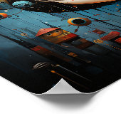 Meisje met grote ogen Halloween Poster (Hoek)