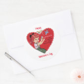  meisje met hart Sticker (Envelop)