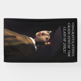 Meisje met het Afstuderen Pet Spandoek