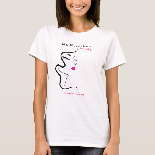 Meisje met het golvende brandmerkende pictogram t-shirt (Voorkant)