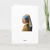 Meisje met het Schilderen van het Portret van de Kaart (Achterkant)