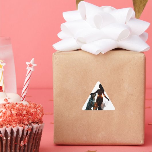 Meisje met hond Sticker (Feest)