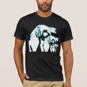 Meisje met hoofdtelefoon t-shirt